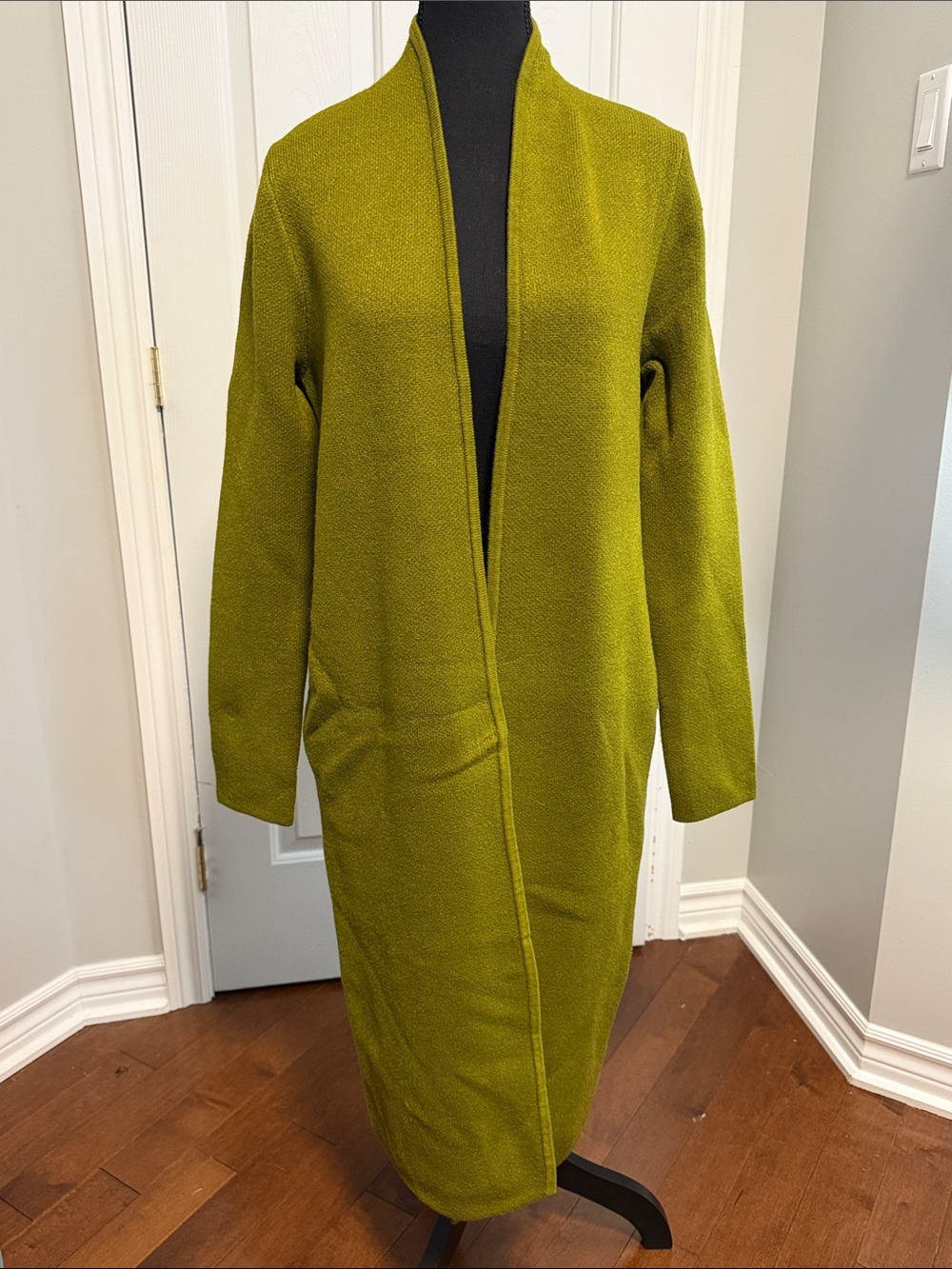 Banana Republic Olive Green Open-Front Longline Cardigan